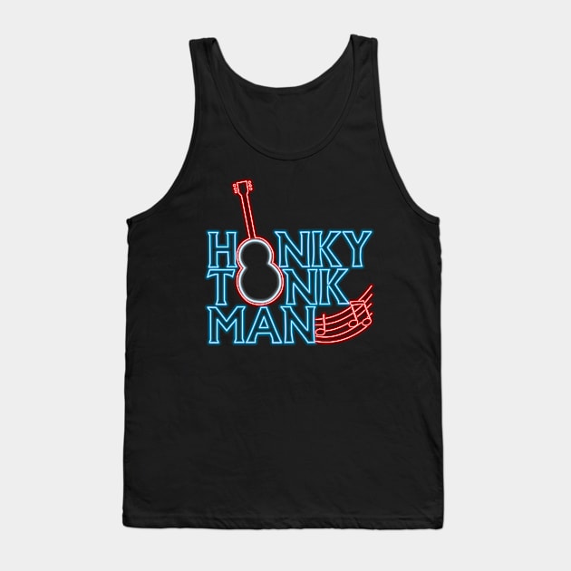 Honky tonk man neon Tank Top by AJSMarkout